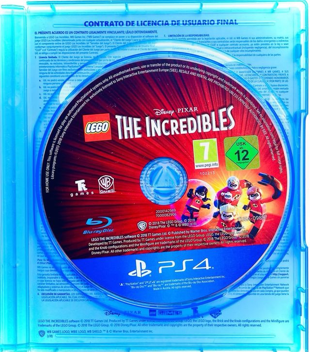 SÚPER LEGO Los Increíbles para PS4