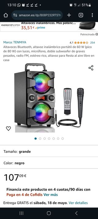 Altavoz Bluetooth Inalámbrico NUEVO
