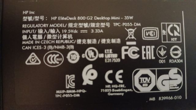 Mini desktop HP Elitedesk 800 G2
