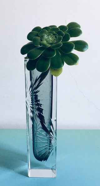 Vaso Murano 1970 parallelepipedo modernariato