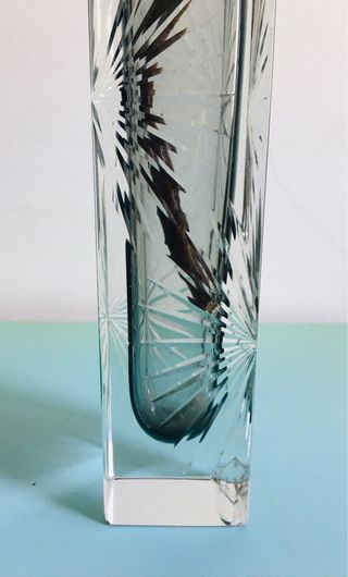 Vaso Murano 1970 parallelepipedo modernariato