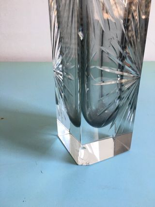 Vaso Murano 1970 parallelepipedo modernariato