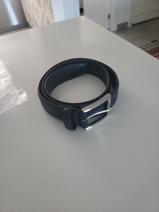 Cinturón piel Azul