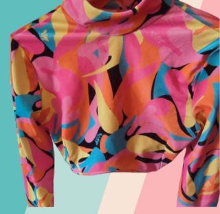 Top multicolor espalda al aire "Bershka