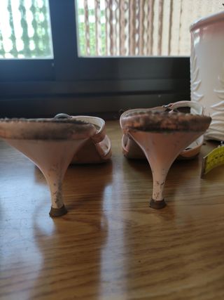 Sandalias de piel color salmon