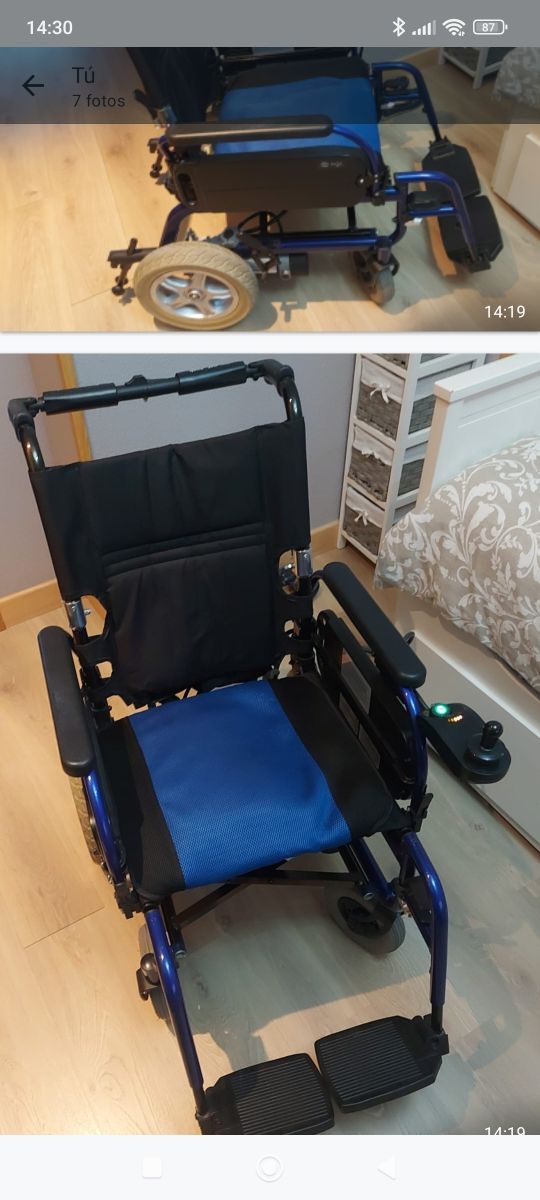  Silla de ruedas eléctrica, plegable 
