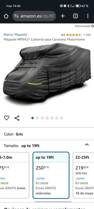 Cubierta para autocaravana