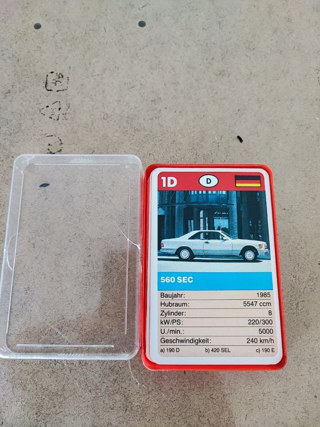 Carte super trumps fx schmid vintage Mercedes