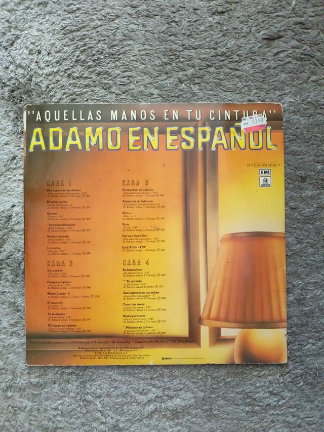 Vinilo Adamo en español