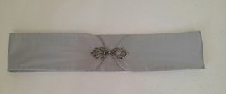 Cintura donna in tessuto grigio chiaro