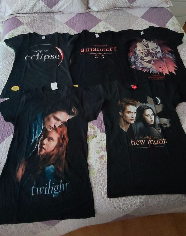 LOTE DE 5 CAMISETAS SAGA CREPUSCULO