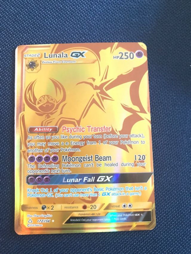 carta Pokemon GX Lunala 2018