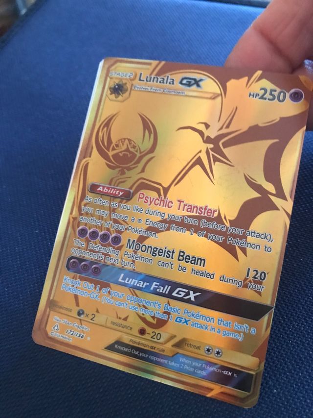 carta Pokemon GX Lunala 2018