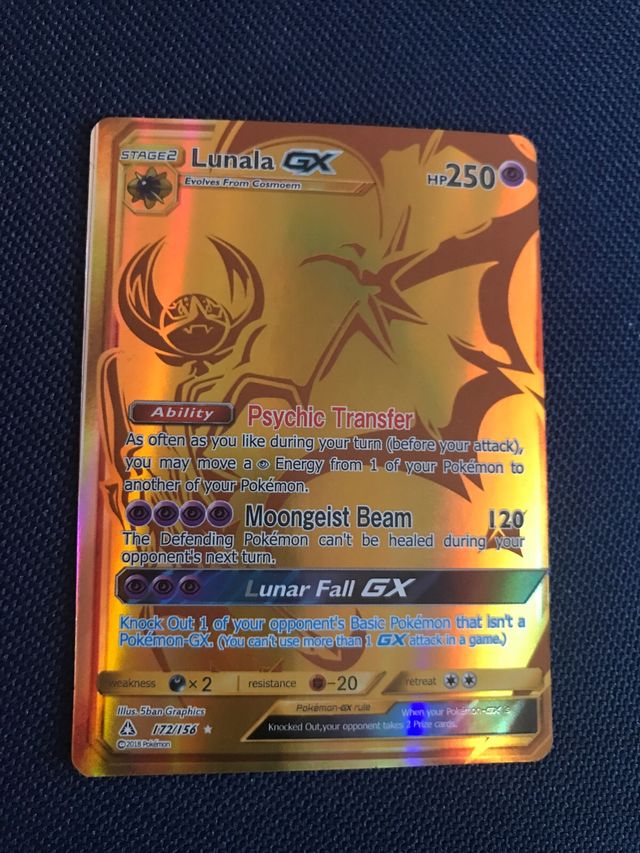 carta Pokemon GX Lunala 2018