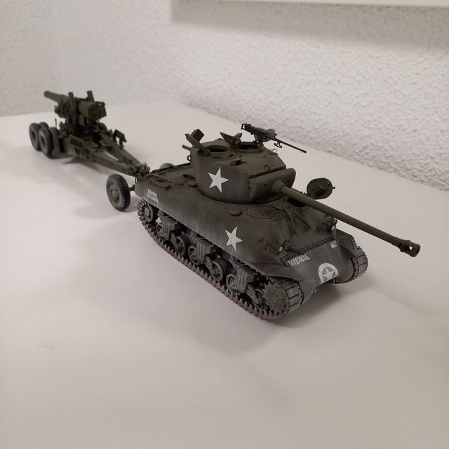 Maqueta Sherman  con cañón M1