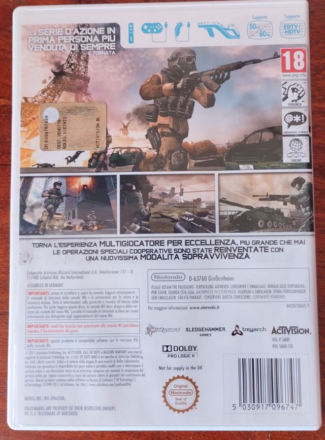 Videogioco Wii Call of Duty 
