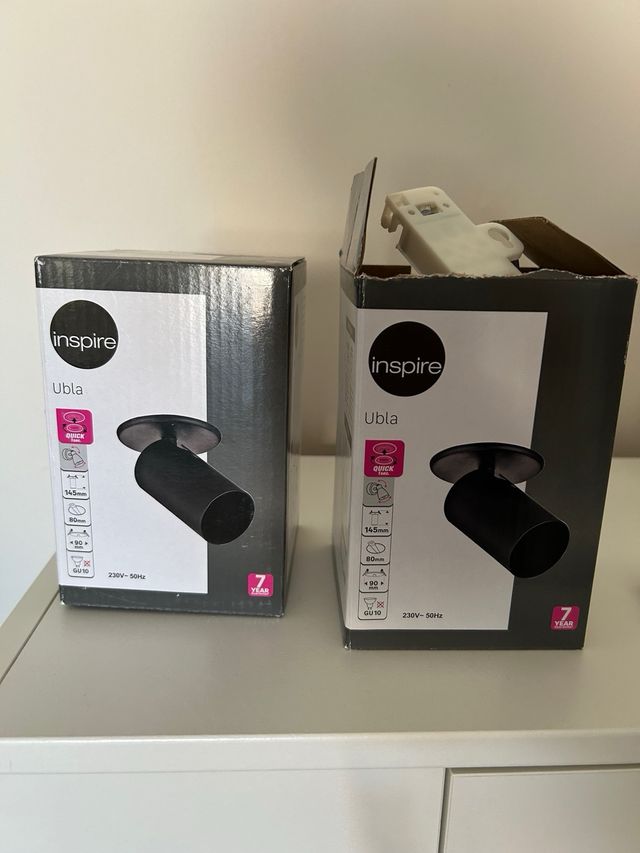 Conjunto 2 Focos de techo negro