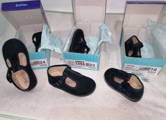 Sandalias Zapatitos piel calados hebilla (Batila)