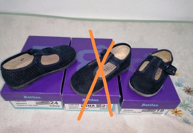 Sandalias Zapatitos piel calados hebilla (Batila)