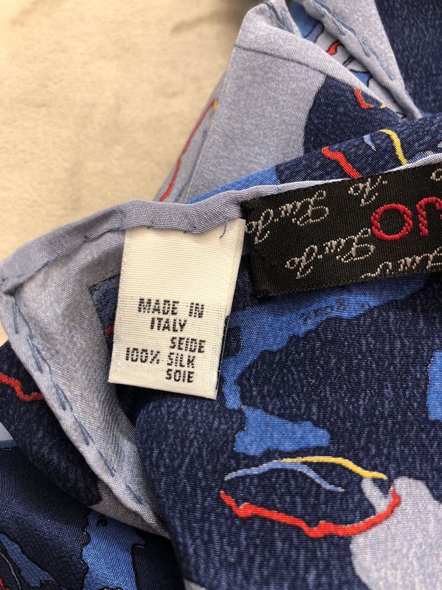 Foulard in pura seta 124x30