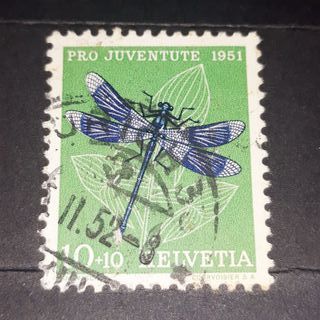 4 Stamps Switzerland Helvetia 1950