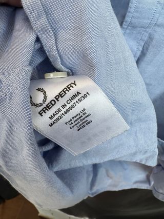 FRED PERRY camisa azul cielo talla XL