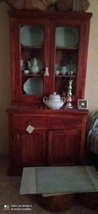 VITRINA/APARADOR MADERA MACIZA TEKA