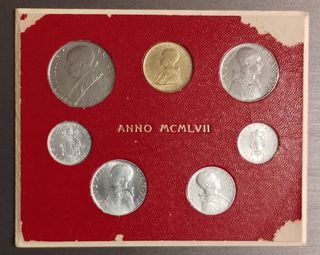 Monete Divisionale Vaticano 1957 Pio XII