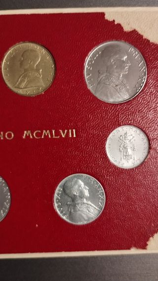 Monete Divisionale Vaticano 1957 Pio XII