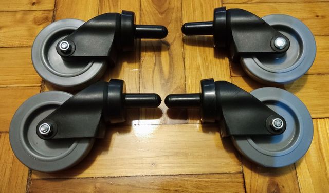 4 Ruedas para sillas muebles plástico