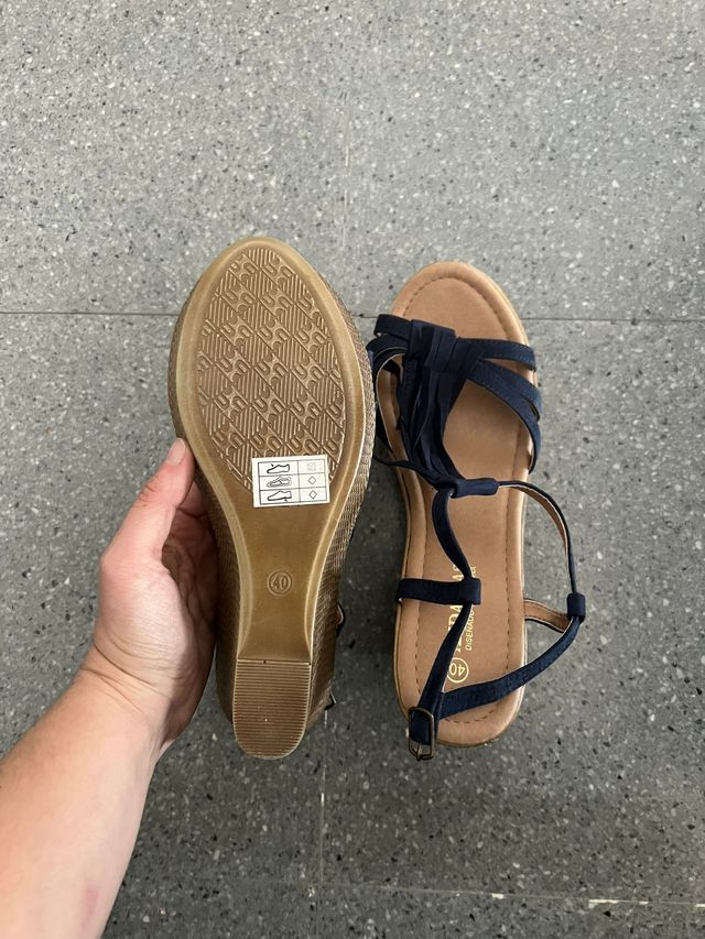 CUÑAS AZUL MARINO - NÚMERO 40