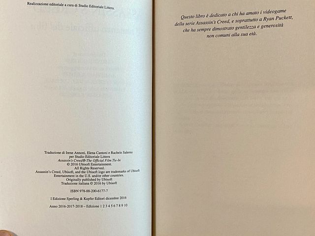 Assassin's Creed Il romanzo Ufficiale del Film