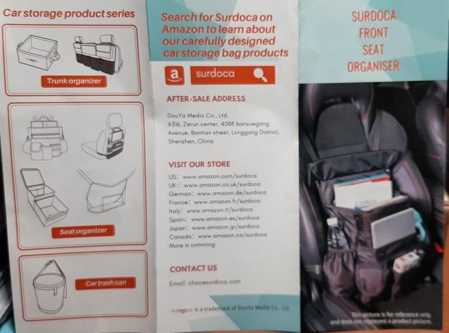 Organizador para asiento de coche