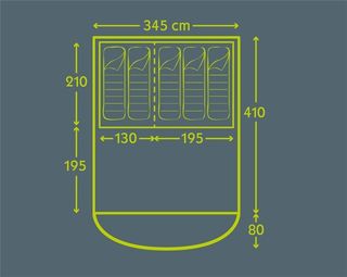 Tienda de campaña familiar. Kampa Brean 5