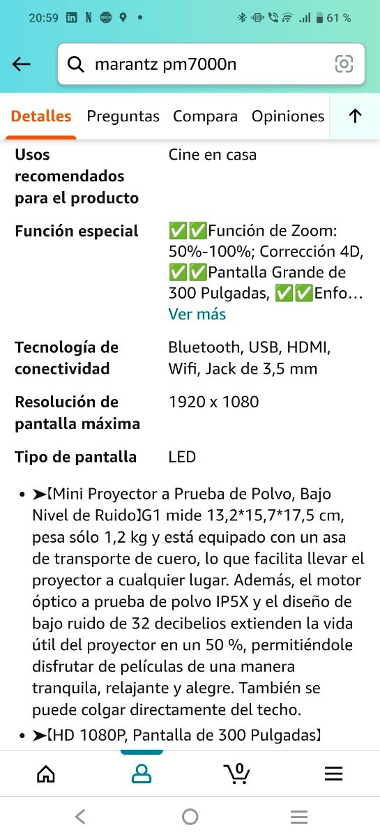 Proyecto portatil 1080 NATIVO NUEVO 