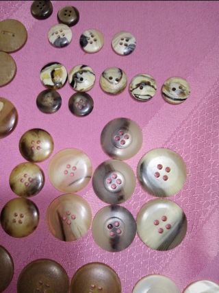 Set bottoni vintage color beige