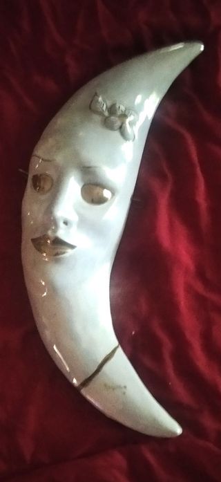 MASCHERA VENEZIANA IN CERAMICA LUNA VINTAGE