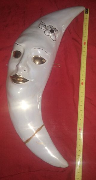 MASCHERA VENEZIANA IN CERAMICA LUNA VINTAGE