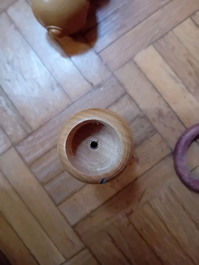 Paraurti per asta per tende in legno