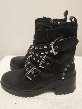 BOTINES DE MUJER ZARA 36/DE PIEL