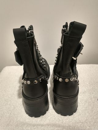 BOTINES DE MUJER ZARA 36/DE PIEL