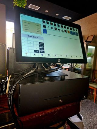 💥Moderno TPV HP Caja Registradora Como nuevo