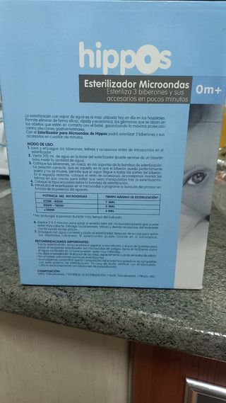 Esterilizador biberones microondas