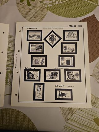 Hojas para Colección de Sellos