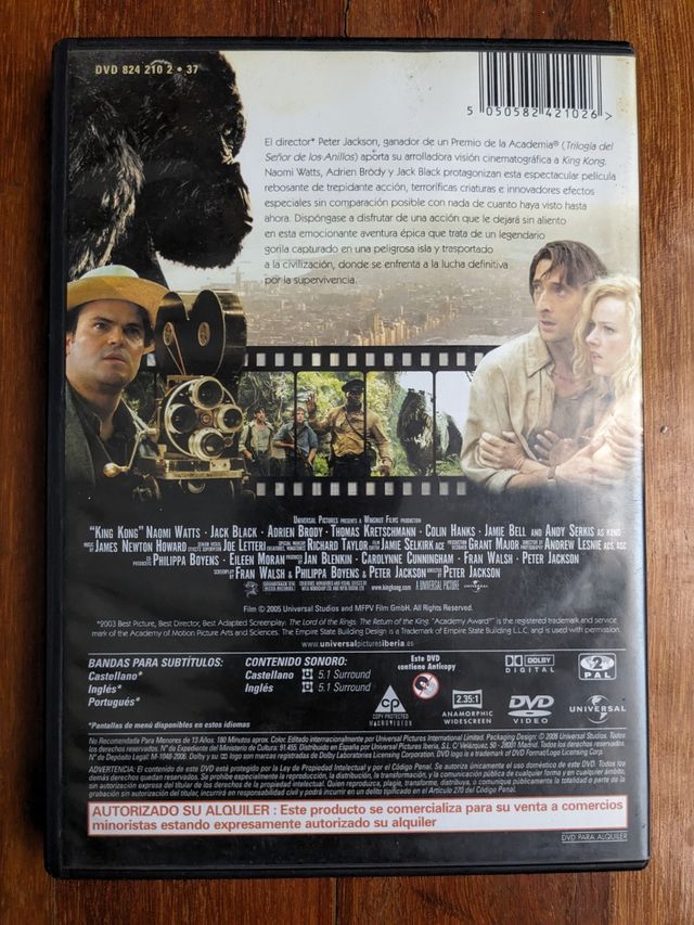 DVD película King Kong (3x10€)