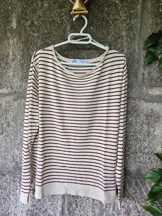 Jersey rayas burdeos