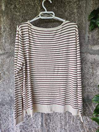 Jersey rayas burdeos