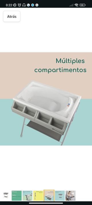 Cambiador de bebe con bañera