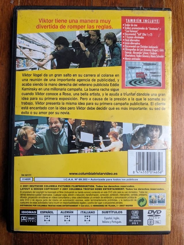 DVD película Todo por el éxito (3x10€)
