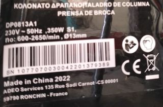 Taladro de columna nuevo.